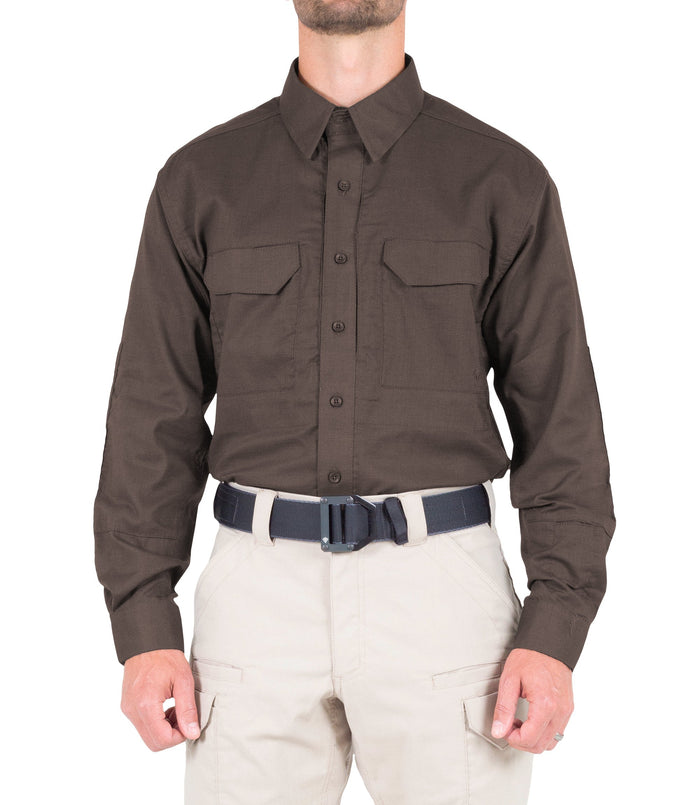 First Tactical Men's V2 Tactical Long Sleeve Shirt / Kodiak Brown