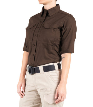 First Tactical Women's V2 Tactical Short Sleeve Shirt - Brown