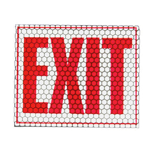 CYFLECT ADHESIVE GLOW IN THE DARK AND REFLECTIVE EXIT SIGNS