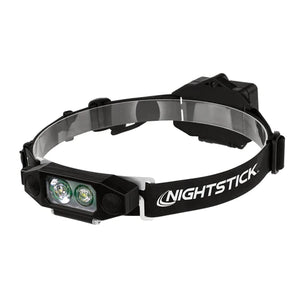 Nightstick - Dual-Light Low Profile Headlamp w/Rear Safety Light - 3 AA - Black
