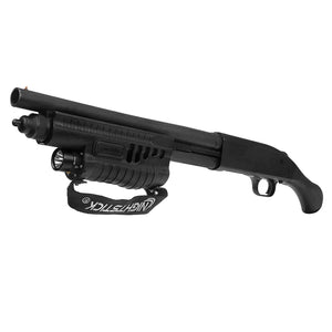 Nightstick - Polymer Shotgun Forend Light w/Green Laser - 12ga Mossberg® 500/590/590A1/Shockwave - 2 CR123 - Black