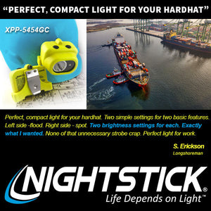 Nightstick - Intrinsically Safe Headlamp w/Zero-Band Mount - 3 AAA - Green - UL913 / ATEX