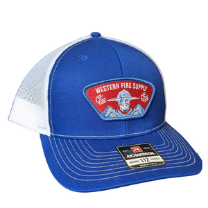 Western Fire Supply Trucker Blue with Red Patch
