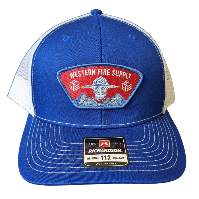 Western Fire Supply Trucker Blue with Red Patch