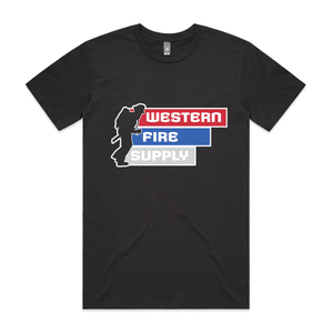 Western Fire Supply Tee - Black with Firefighter