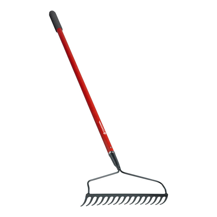 Corona Bow Head Rake, 16 in. Head, 16 Tines, Fiberglass Handle