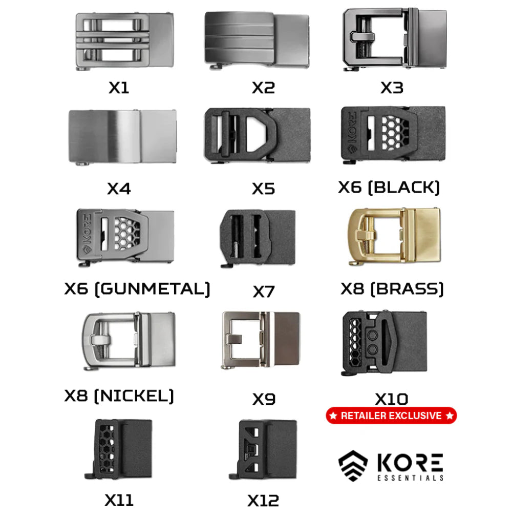 KORE Belts Kore X Series Buckle 1.5” Armortek Leather Gun Belt
