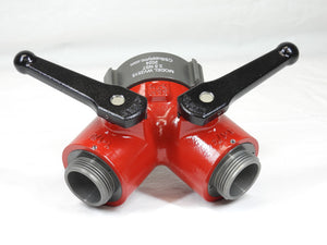C&S Supply Gated Wye with 2 1/2" Female NST (NH) Inlet and Two 1 1/2" Male Outlets