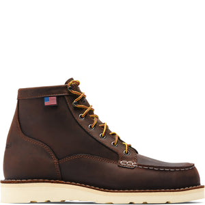 Danner Bull Run Moc Toe 6" Brown Steel Toe Boot