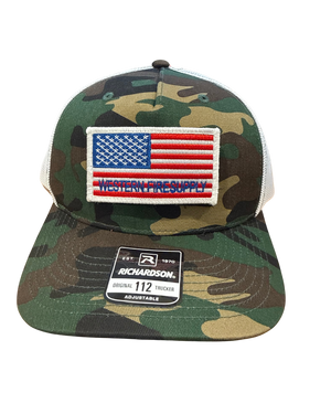 Western Fire Supply Camo American Flag Patch