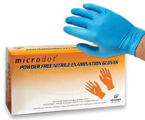 Microdot Powder Free Nitrile Examination Gloves