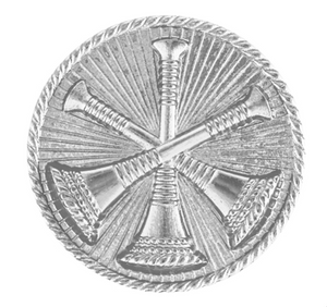 Asst Chief, 3 Bugles, 2 Posts & Clutch Backs, Pairs, 15/16" High