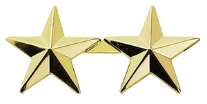 2 STARS, 2 POSTS & CLUTCH BACKS, PAIRS, 1/2" HIGH