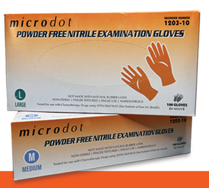 Microdot Powder Free Nitrile Examination Gloves