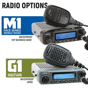 Rugged Radios Can-Am Commander and Maverick Complete Communication Kit with Intercom and 2-Way Radio - Glove Box Mount - STX Stereo Intercom, M1 VHF Business Band Radio