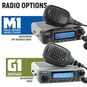 Rugged Radios Kawasaki Teryx KRX Complete Communication Kit with Intercom and 2-Way Radio - STX Stereo Intercom, G1 GMRS Radio, Top Mount