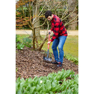 Corona Square Point Shovel, 15-Gauge, 12. in Head, 48 in. Fiberglass Handle