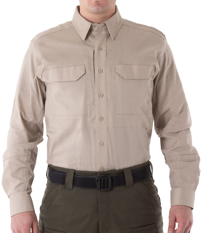 First Tactical Men's V2 Tactical Long Sleeve Shirt / Khaki