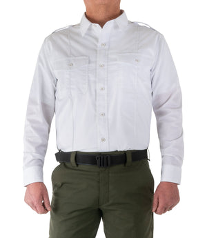Front of Men's Pro Duty Uniform Shirt in White