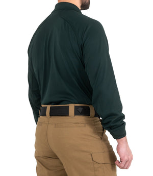 First Tactical Men's Performance Long Sleeve Polo / Spruce Green