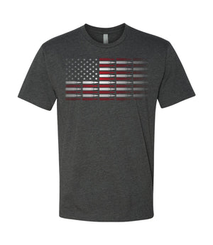 Front of Ammo Flag T-Shirt in Charcoal