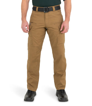 Front of Men's V2 Tactical Pants in Coyote Brown