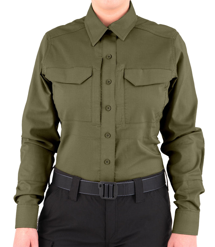 First Tactical Women's V2 Tactical Long Sleeve Shirt - Tundra