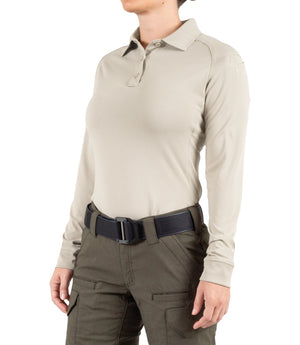 First Tactical Women's Performance Long Sleeve Polo - Tan