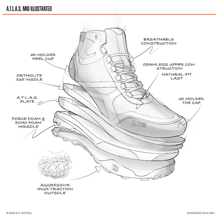 5.11® A/T Mid Boot: High-Performance All Terrain Boots