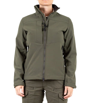 Front of Women’s Tactix Softshell Jacket in OD Green