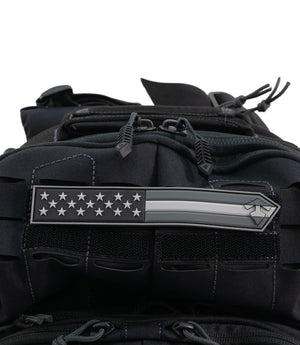 USA Nametape Patch in Wolf Grey on Bag
