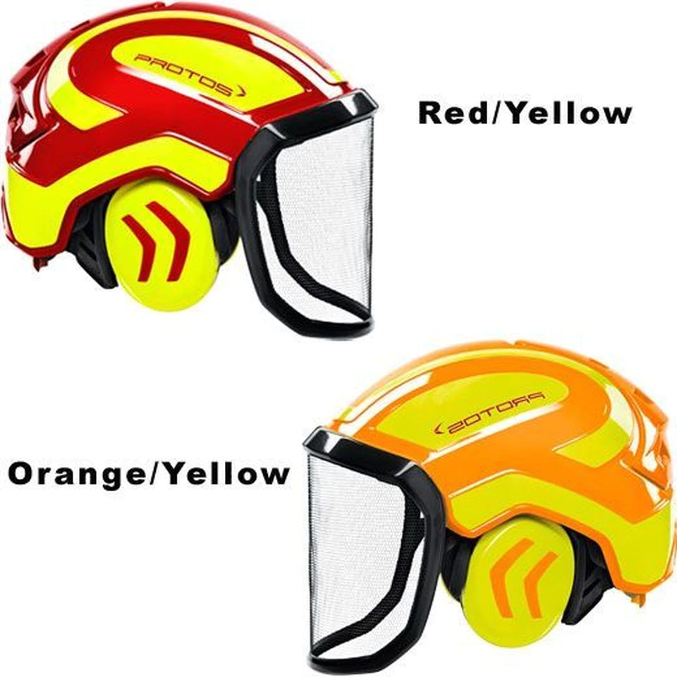 Protos Integral Arborist Helmet - Original Colors Red/Yellow