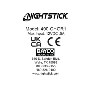 Nightstick - Replacement Drop-In Charging Base - TAC-400/500 Series