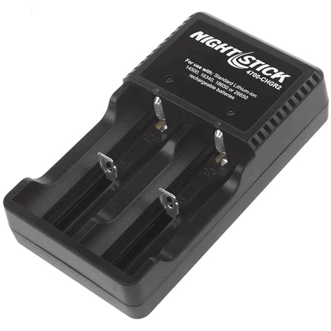 Nightstick - Double Micro USB Battery Charger - fits standard 14500/16340/18650/26650