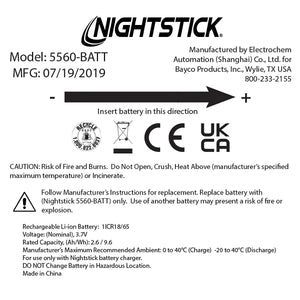 Nightstick - Replacement Li-Ion Battery - XPR-5560/XPR-5561 Series