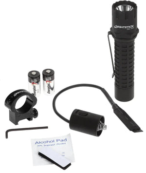 Nightstick - Polymer Long Gun Flashlight Kit - 2 CR123 - Black