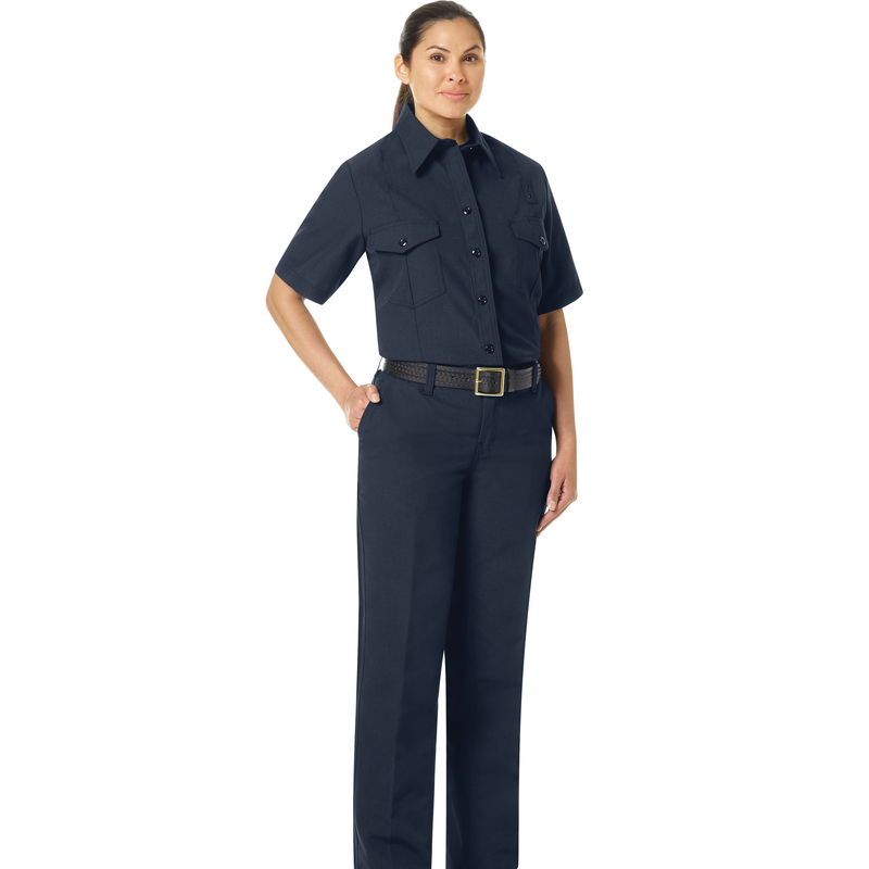 firefighter dress uniform shirts AMR Workrite Class B Men's Long Sleeve Shirt durable Blauer FR uniform shirt with NFPA 1975 Workrite Women's Classic Short Sleeve