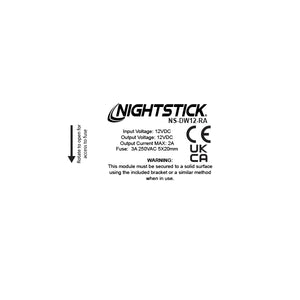 Nightstick - Direct Wire Kit w/RA Barrel Plug Connector - Right Angle Connector - Automotive - 12V