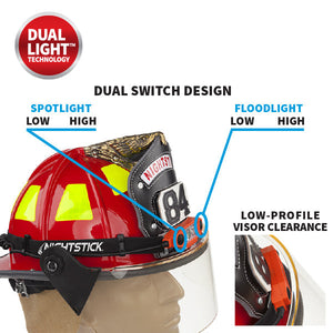 Nightstick - DICATA™ Intrinsically Safe Low-Profile Dual-Light Headlamp - 3 AA - Red - UL913 / ATEX