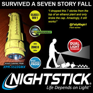 Nightstick - Intrinsically Safe Dual-Light Flashlight w/Magnets