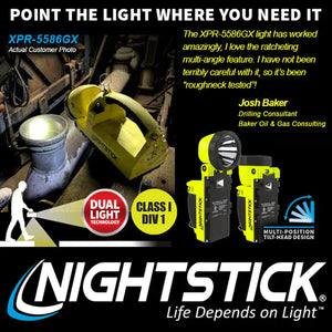 Nightstick - Rechargeable Dual-Light Lantern w/Pivoting Head - XPR-5586GX