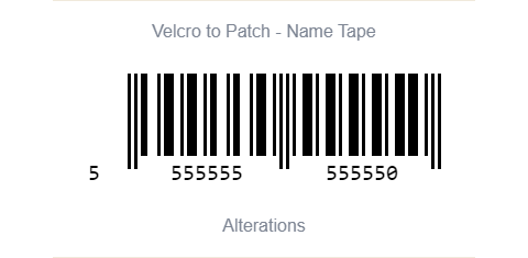 Velcro to Patch - Name Tape