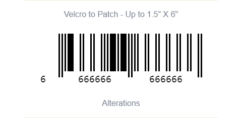 Velcro to Patch - Up to 1.5" X 6"