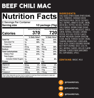 Peak Refuel Beef Chilli Mac Discontinued by company
