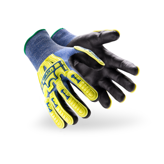 Helix 21g A2 HPPE/Steel knit with Ultra Thin Foam Nitrile Palm Coating w/ impact